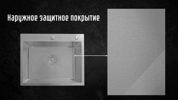 Изображение товара Мойка кухонная Astir Satin 60x50 (с сифоном, дозатором и коландером)
