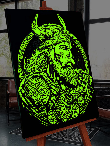 Изображение товара Картина по номерам Флюид Воин викингов 40x50 / FHR0423