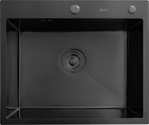 Изображение товара Мойка кухонная Astir PVD Black 60x50B (с сифоном, дозатором и коландером)