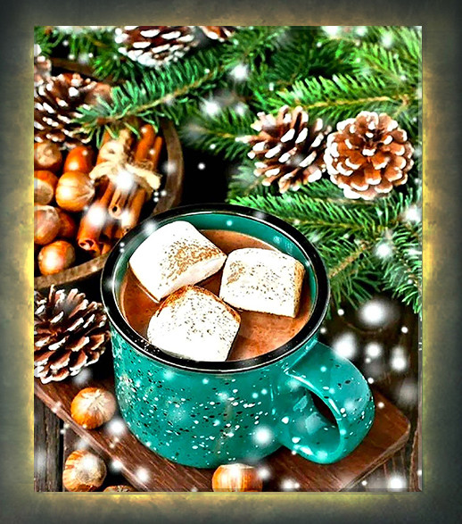 Изображение товара Картина по номерам Молли Горячий шоколад 40x50 / LHR0019