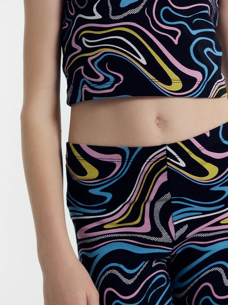 Изображение товара Топ детский Mark Formelle 117866 (р.158-80, линии на черном)