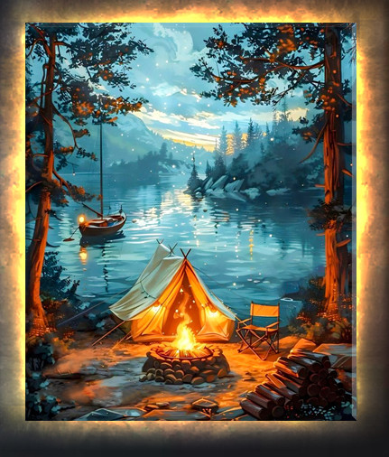 Изображение товара Картина по номерам Молли У костра 40x50 / LHR0022