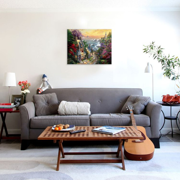 Изображение товара Картина по номерам Молли Деревня у берега моря 40x50 / HR0134