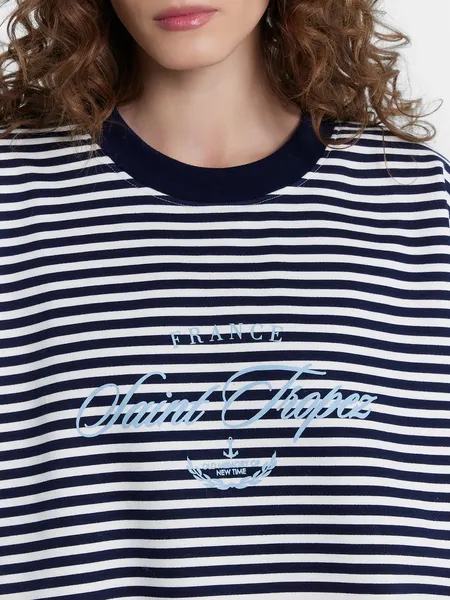 Изображение товара Свитшот Mark Formelle 122919/1 (р.176/182-84/88, бело-синяя полоска)