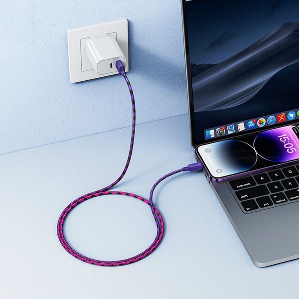 Изображение товара Кабель Hoco X116 Lightning (1м, фиолетовый)