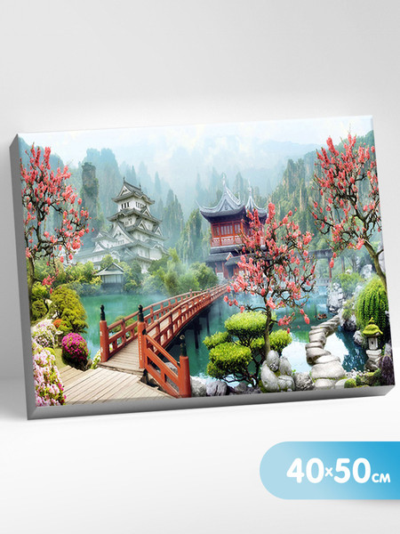 Изображение товара Картина по номерам Молли Японский пейзаж 40x50 / HR0170