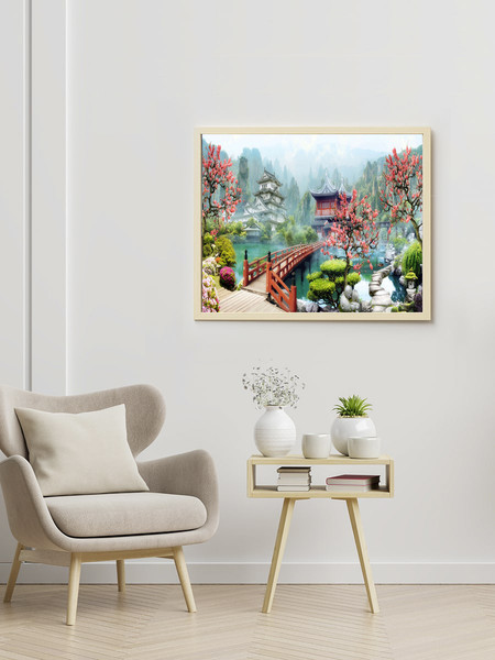 Изображение товара Картина по номерам Молли Японский пейзаж 40x50 / HR0170