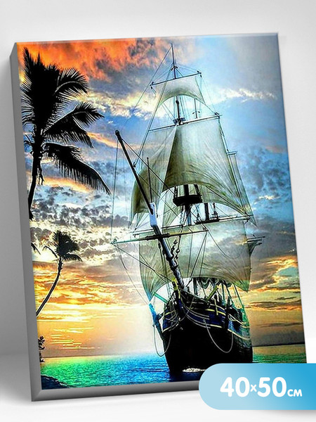 Изображение товара Картина по номерам Молли Парусник 40x50 / HR0171