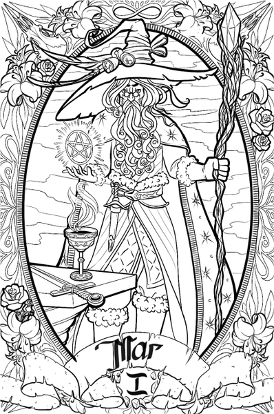 Изображение товара Гадальные карты АСТ Темное Таро. Колода карт для раскрашивания (9785171565923 Устинова А.О.)