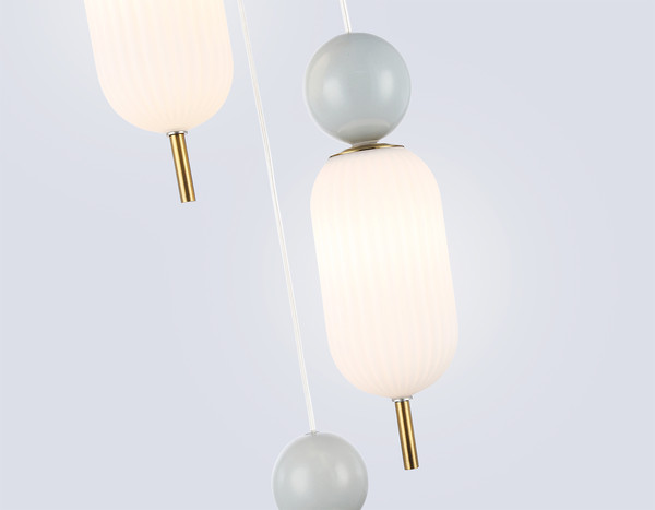 Изображение товара Люстра Ambrella LH53102/3 BS/GR/FR (латунь/серый/белый матовый)