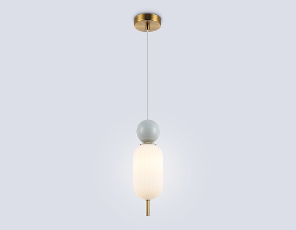 Изображение товара Потолочный светильник Ambrella LH53101 BS/GR/FR (латунь/серый/белый матовый)