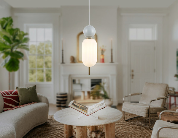 Изображение товара Потолочный светильник Ambrella LH53101 BS/GR/FR (латунь/серый/белый матовый)