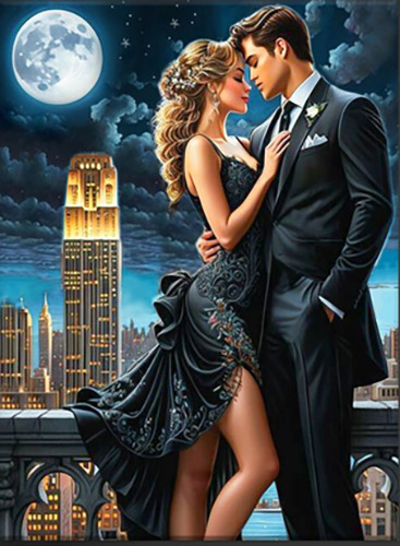 Изображение товара Картина по номерам Флюид Романтическая ночь 40x50 / FHR0415