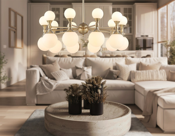 Изображение товара Люстра Ambrella LH51051/20 GD/FR (золото/белый матовый)