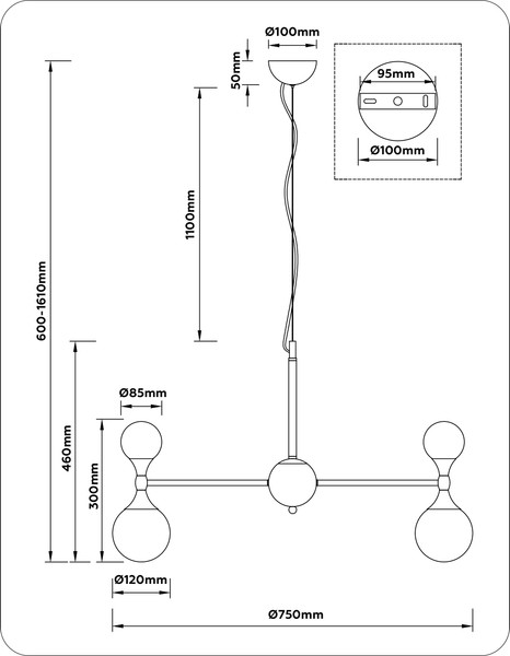 Изображение товара Люстра Ambrella LH51051/20 GD/FR (золото/белый матовый)