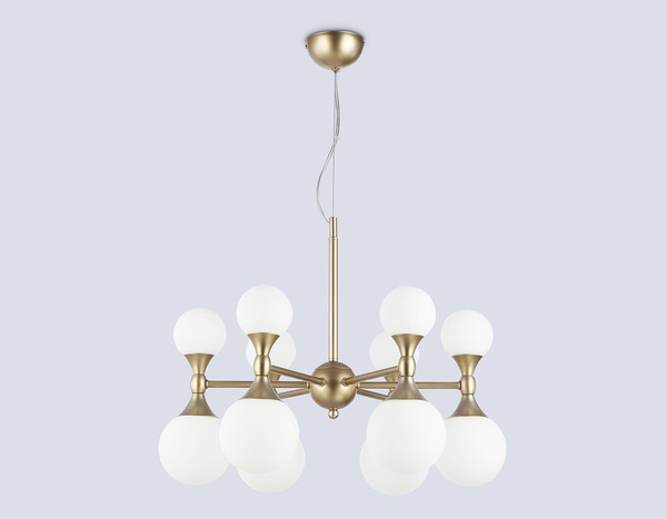 Изображение товара Люстра Ambrella LH51050/12 GD/FR (золото/белый матовый)