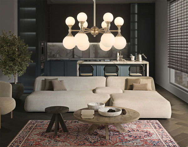 Изображение товара Люстра Ambrella LH51050/12 GD/FR (золото/белый матовый)