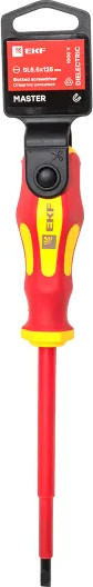 Изображение товара Отвертка EKF Master SL5.5x125мм 1000В / sl-5.5-125-mas-in
