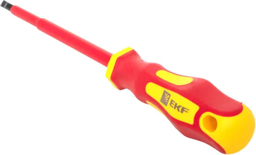 Изображение товара Отвертка EKF Master SL5.5x125мм 1000В / sl-5.5-125-mas-in