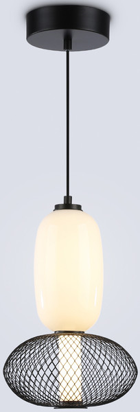 Изображение товара Потолочный светильник Ambrella LH11007 BK/FR (черный/белый матовый)