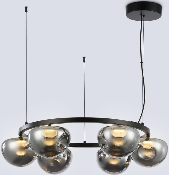 Изображение товара Люстра Ambrella LH12003/6 BK/GD/SM (черный/золото/дымчатый)