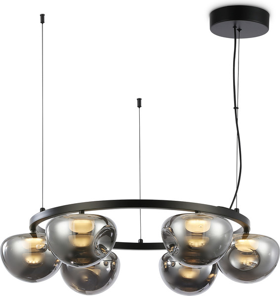 Изображение товара Люстра Ambrella LH12003/6 BK/GD/SM (черный/золото/дымчатый)