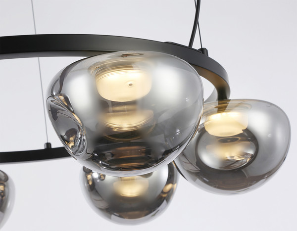 Изображение товара Люстра Ambrella LH12003/6 BK/GD/SM (черный/золото/дымчатый)