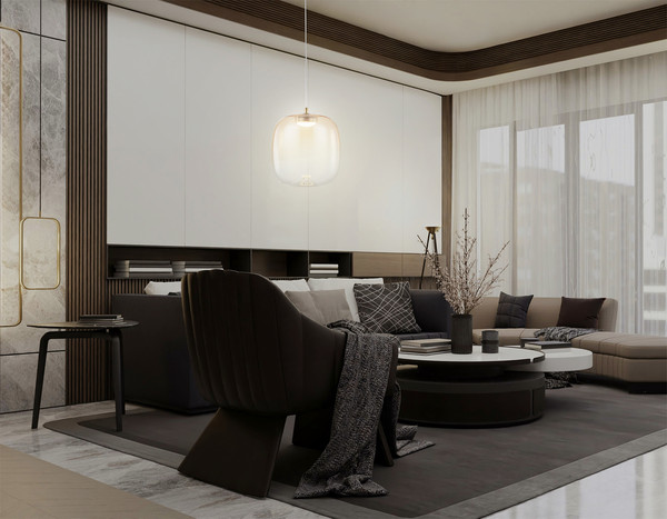 Изображение товара Потолочный светильник Ambrella LH11093 BS/TI (латунь/янтарь)