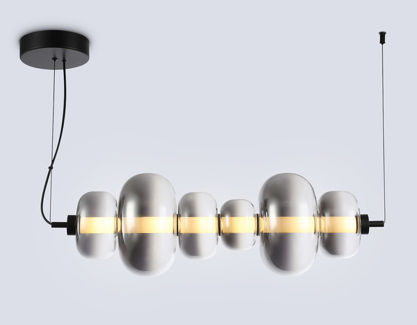 Изображение товара Потолочный светильник Ambrella LH11072 BK/SM (черный/дымчатый)