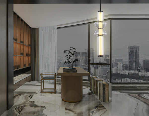 Изображение товара Потолочный светильник Ambrella LH11021 BK/SM (черный/дымчатый)