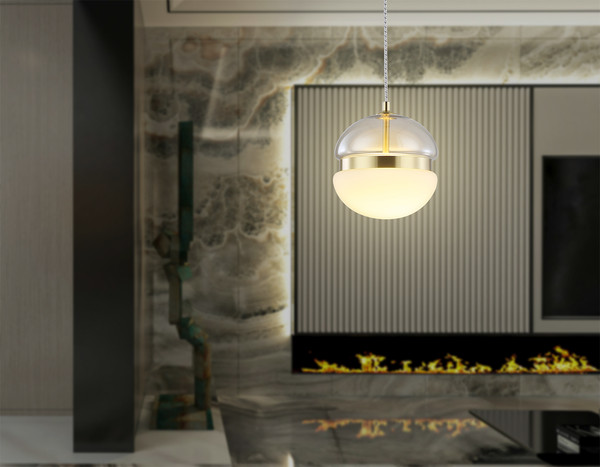 Изображение товара Потолочный светильник Ambrella LH11001 GD/FR (золото/белый матовый)