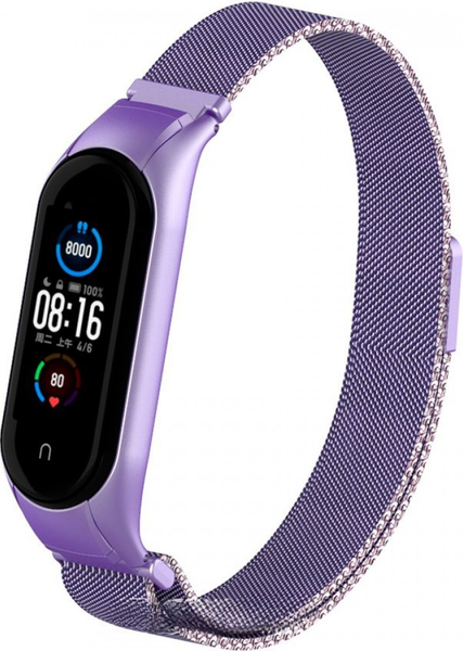 Изображение товара Ремешок для фитнес-трекера Rumi Milanese Loop для Xiaomi Mi Band 5/6 (сиреневый)