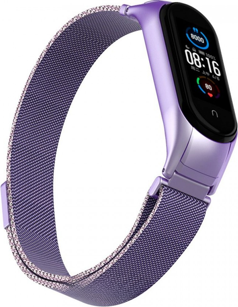 Изображение товара Ремешок для фитнес-трекера Rumi Milanese Loop для Xiaomi Mi Band 5/6 (сиреневый)