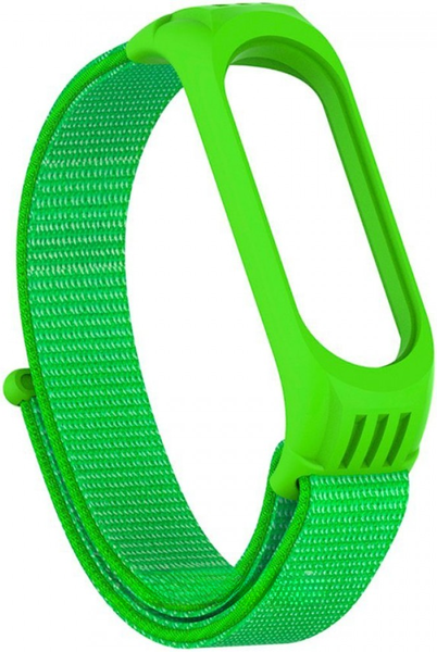 Изображение товара Ремешок для фитнес-трекера Rumi Нейлоновый для Xiaomi Mi Band 6/5 (салатовый)
