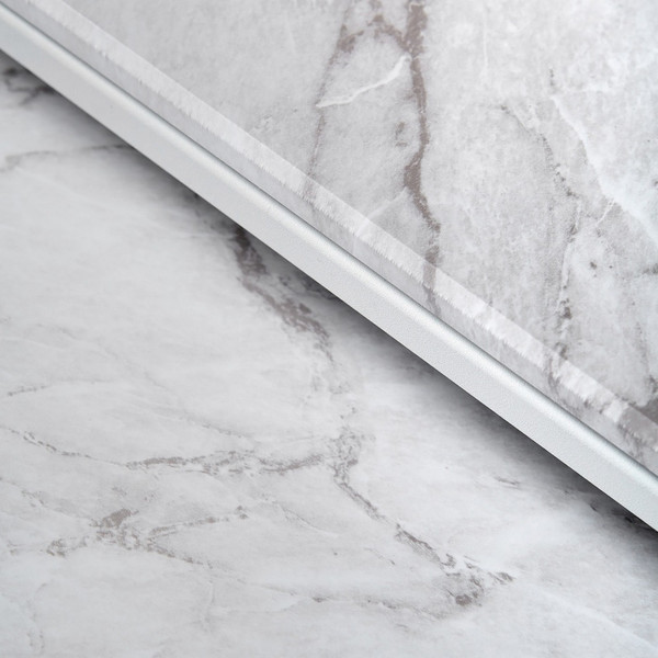 Изображение товара Комплект журнальных столиков Мебелик МеталлАрт М002 (белый мрамор/белый)