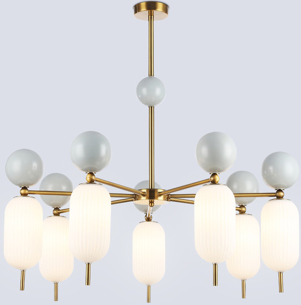 Изображение товара Люстра Ambrella LH53106/7 BS/GR/FR (латунь/серый/белый матовый)