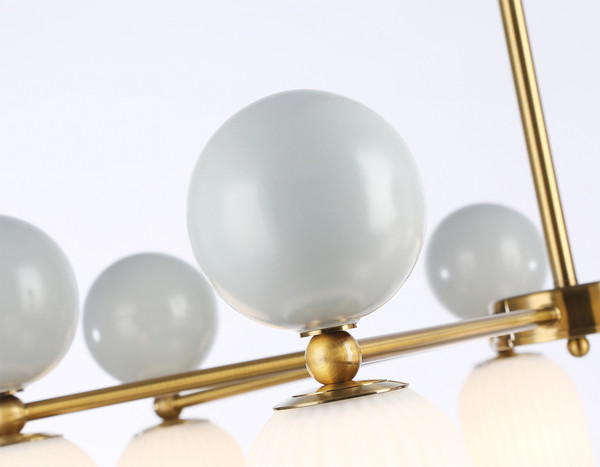 Изображение товара Люстра Ambrella LH53106/7 BS/GR/FR (латунь/серый/белый матовый)