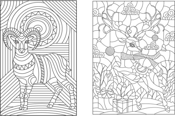 Изображение товара Раскраска Эксмо Очаровательные животные. Раскрась витражи, мягкая обложка