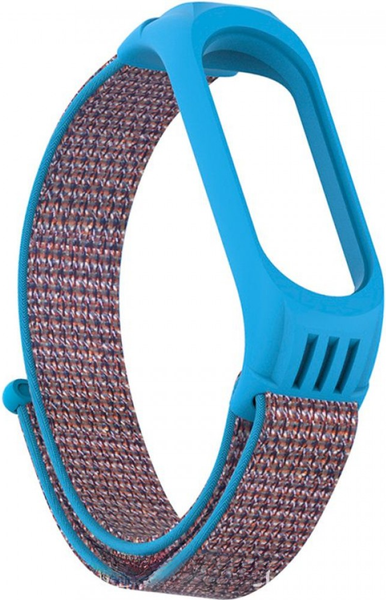 Изображение товара Ремешок для фитнес-трекера Rumi Нейлоновый для Xiaomi Mi Band 6/5 (синий/голубой)