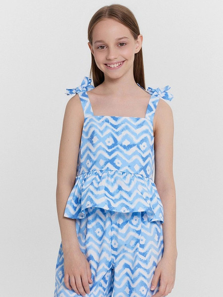 Изображение товара Комплект детской одежды Mark Formelle 397752 (р.128-64, зигзаги на белом)