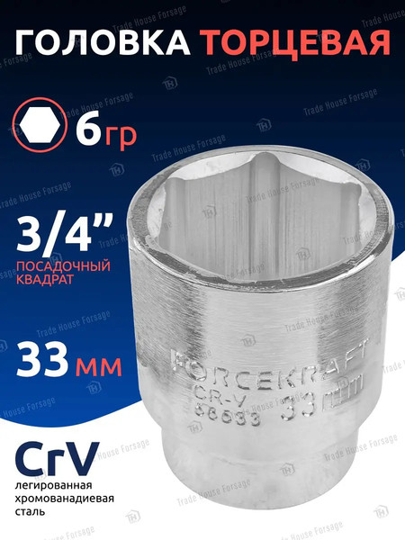 Изображение товара Головка слесарная ForceKraft FK-56533 (54303)