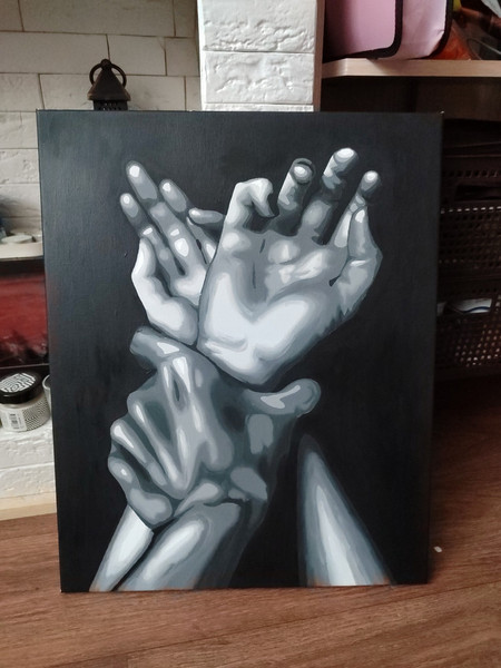 Изображение товара Картина по номерам Молли Страсть прикосновения 40x50 / HR0494