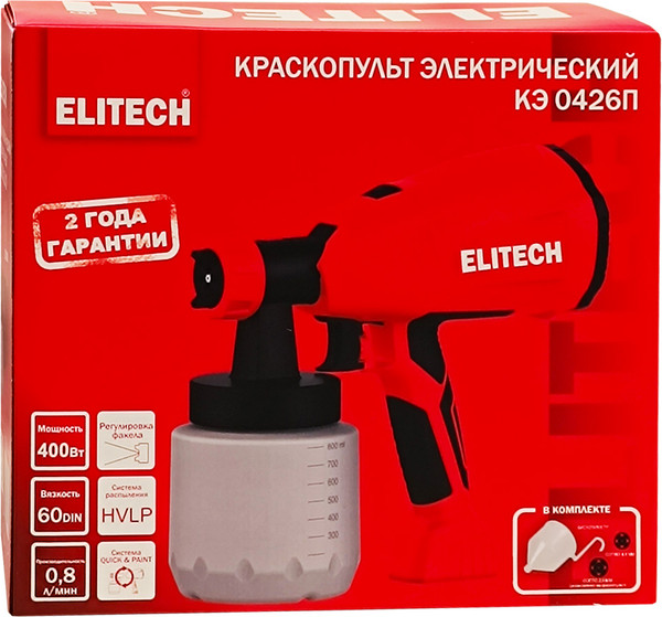 Изображение товара Краскопульт электрический Elitech КЭ 0426П / 207362