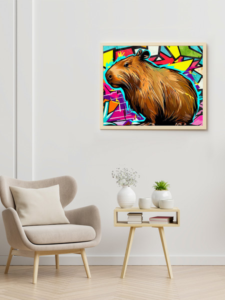 Изображение товара Картина по номерам Молли Капибара арт 40x50 / HR0605