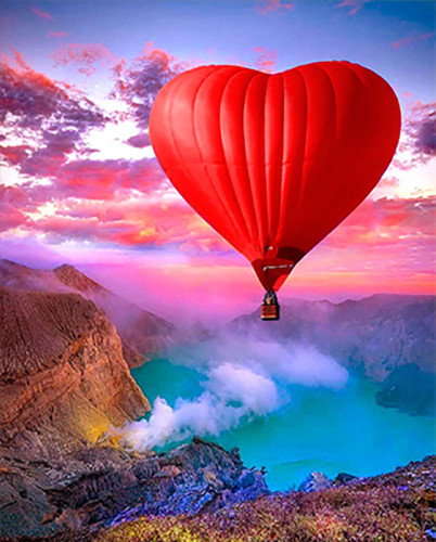 Изображение товара Картина по номерам Молли Полет на воздушном шаре 40x50 / HR0609