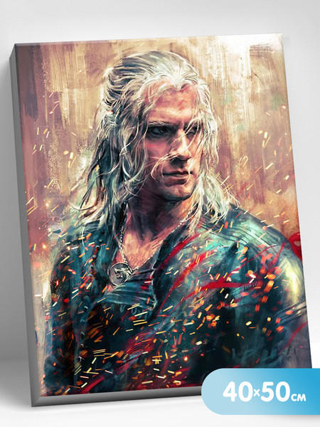 Изображение товара Картина по номерам Молли Ведьмак Генри Кавилл 40x50 / HR0623