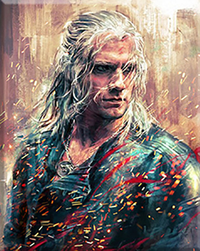 Изображение товара Картина по номерам Молли Ведьмак Генри Кавилл 40x50 / HR0623