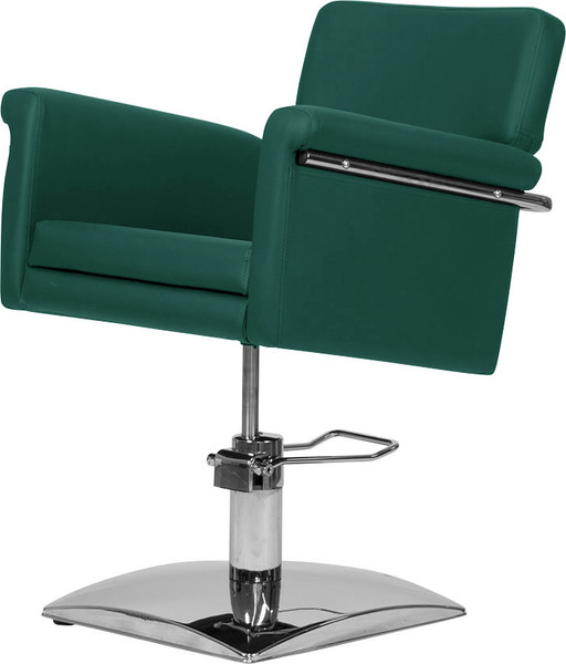 Изображение товара Кресло парикмахерское Элеганс МД-77А (темно-зеленый №28, съемная подушка сиденья)