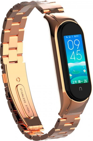Изображение товара Ремешок для фитнес-трекера Rumi Heavy для Xiaomi Mi Band 5/6 (розовое золото)