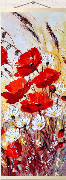 Изображение товара Картина по номерам Молли Полевые маки 35x88 / HRP0013